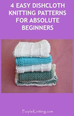 image showing a stack of dishcloths made from easy dishcloth knitting patterns for beginners
