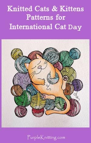 knitting patterns for cats and kittens for international cat day
