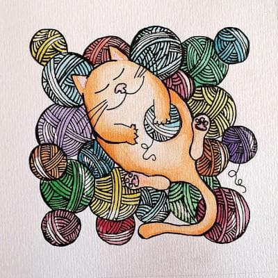 yarn bowls with lids help to solve the problem of cats playing with yarn