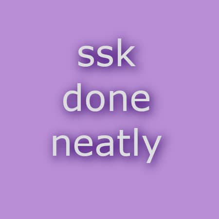 How to do a SSK in Knitting Neatly