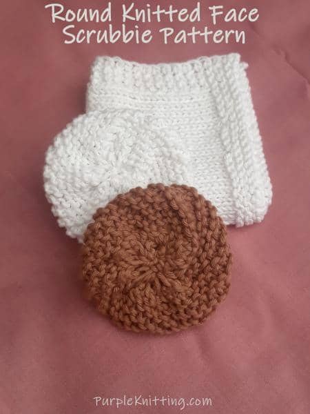 Round Knitted Face Scrubbie Pattern